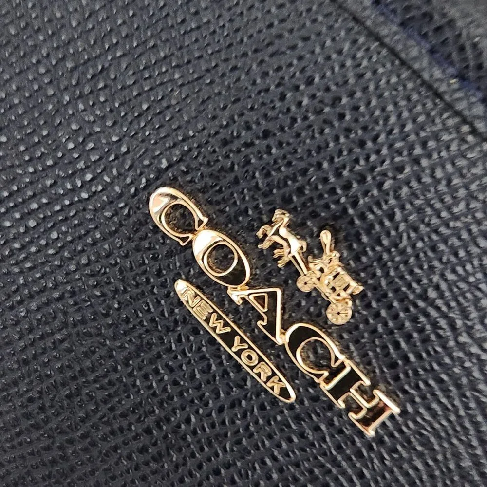 Like New Coach Margot Black Leather Shoulder Bag Purse - Picture 8 of 16